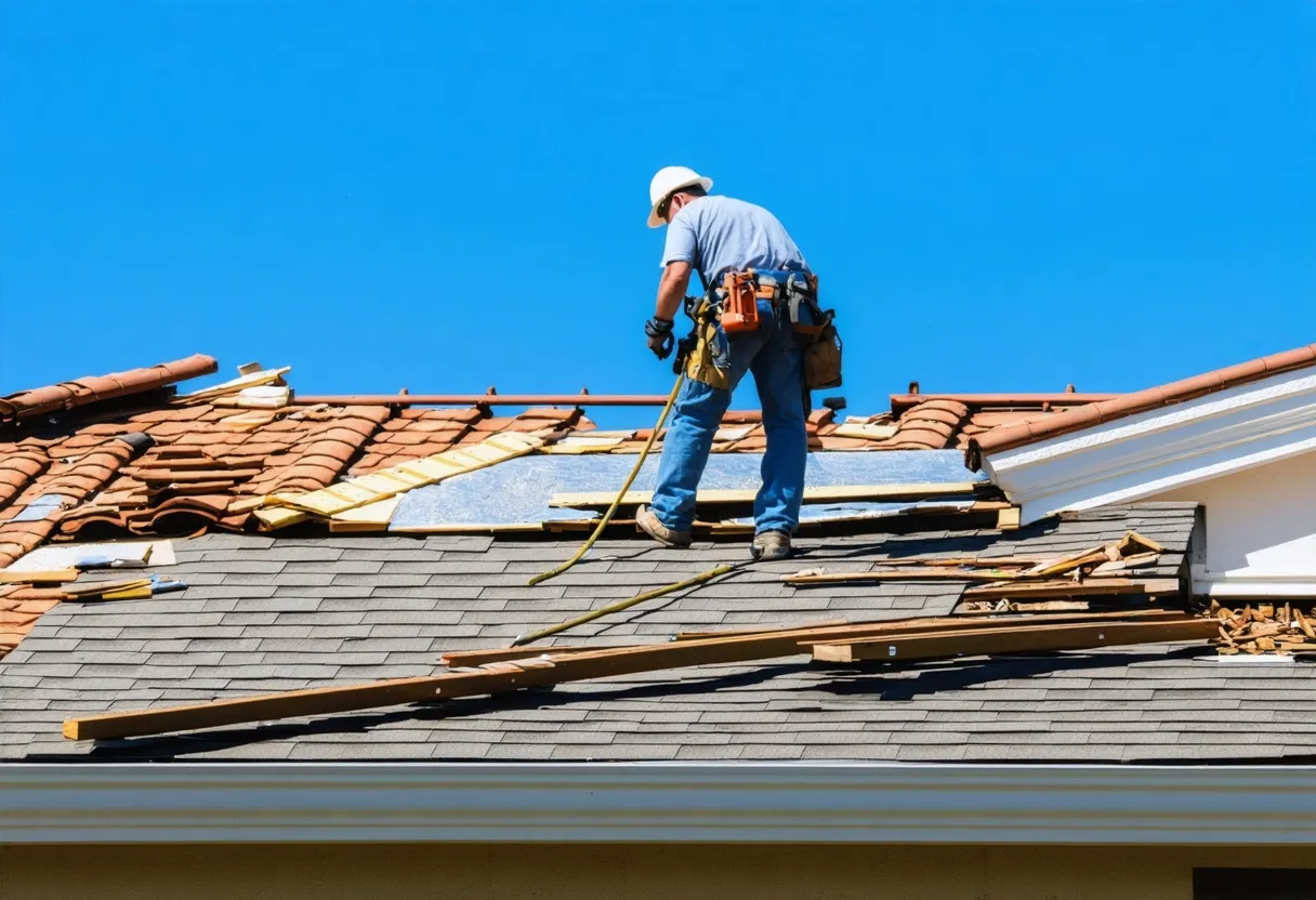 Storm damage roof repair glendale az in Glendale